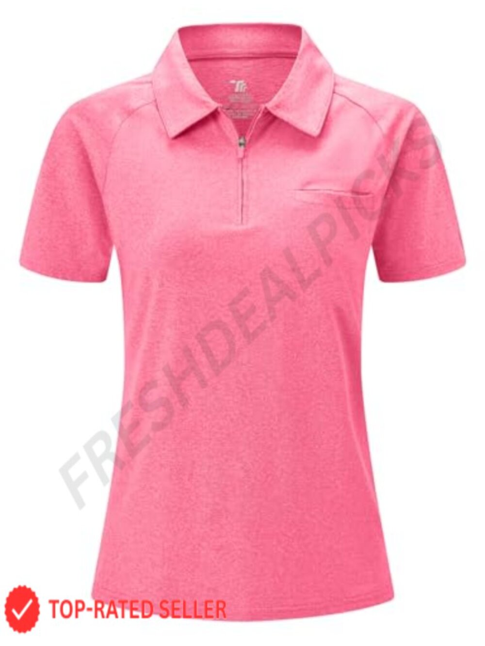 Women's 1/4 Zip Golf Polo Shirt UPF 50+ Quick Dry Short Sleeve